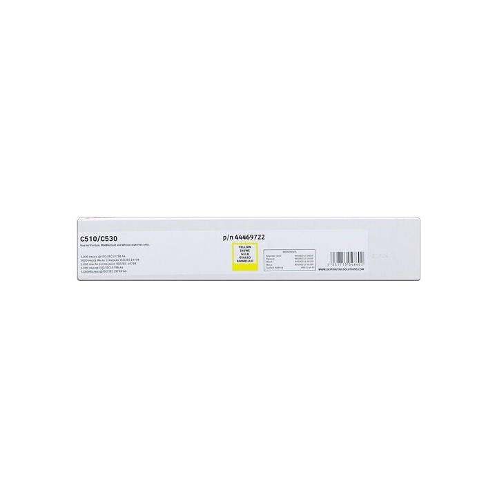 Cartuccia Toner Originale Giallo 44469722 OKI Conf.1 - Pag.5000