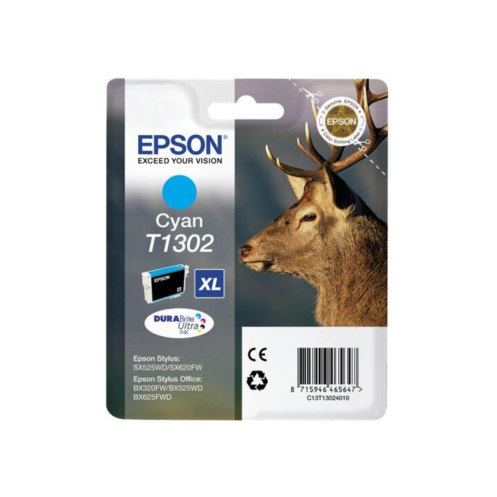 Cartuccia Originale Ciano (T1302) C13T13024010, C13T13024012, T1302 EPSON Conf.1