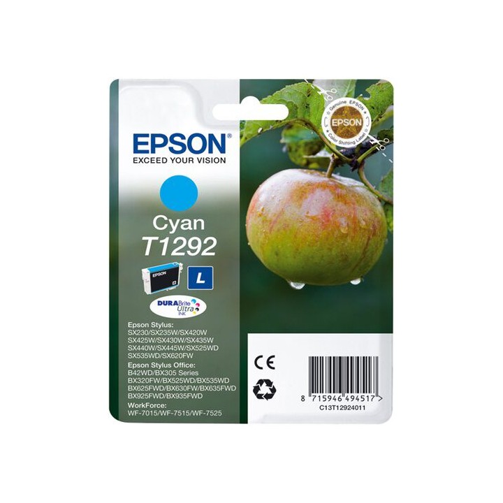 Cartuccia Originale Ciano (T1292) C13T12924010, C13T12924011, C13T12924012, T1292 EPSON Conf.1