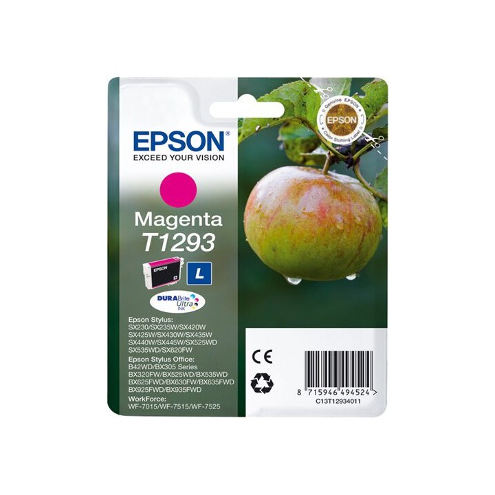 Cartuccia Originale Magenta (T1293) C13T12934010, C13T12934011, C13T12934012, T1293 EPSON Conf.1