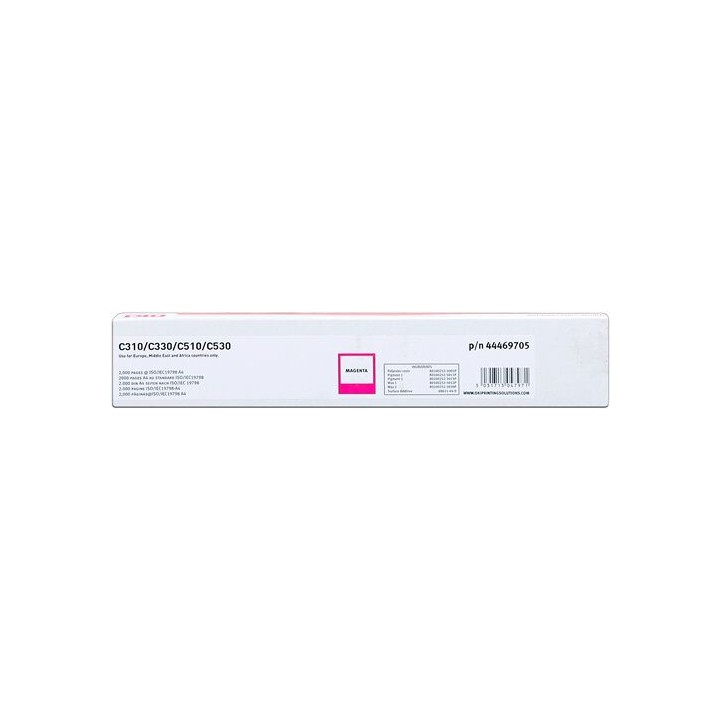 Cartuccia Toner Originale Magenta 44469705 OKI Conf.1 - Pag.2000