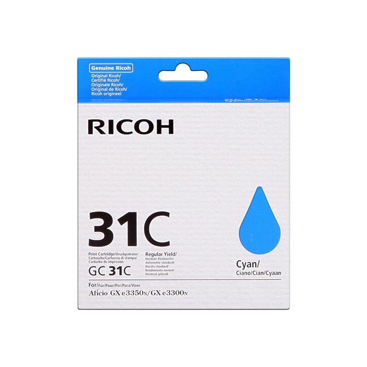 Cartuccia Gel Originale Ciano 405689, GC-31C RICOH Conf.1