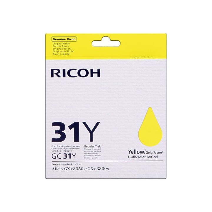 Cartuccia Gel Originale Giallo 405691, GC-31Y RICOH Conf.1