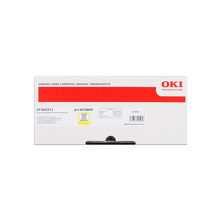 Cartuccia Toner Originale Giallo 44318605 OKI Conf.1 - Pag.11500