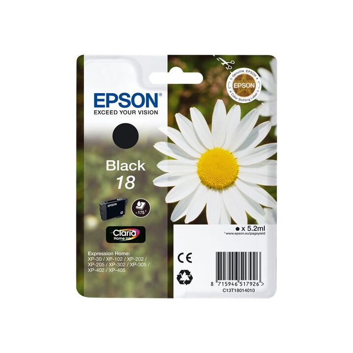 Cartuccia Ink Originale Nero (18) 18, C13T18014010, C13T18014012 EPSON Conf.1 - Pag.175