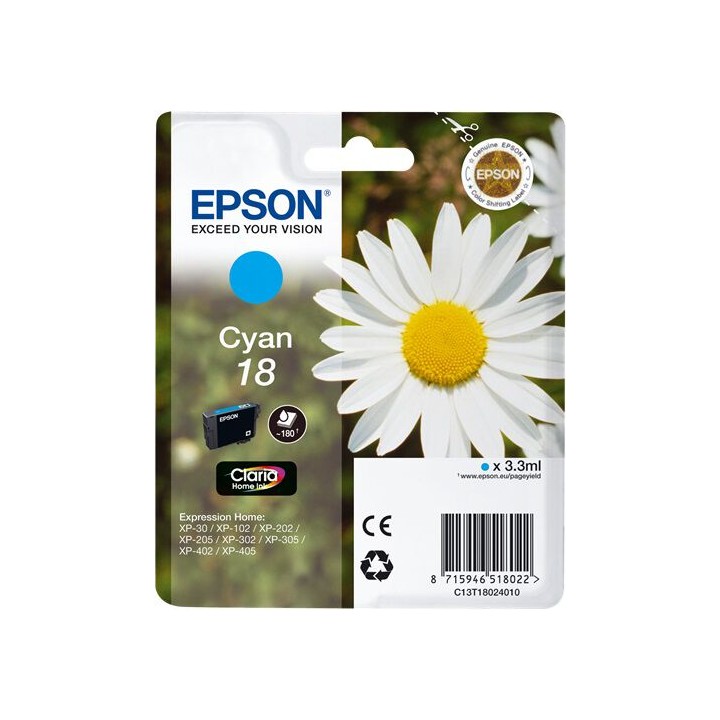 Cartuccia Ink Originale Ciano (18) 18, C13T18024010, C13T18024012 EPSON Conf.1 - Pag.180
