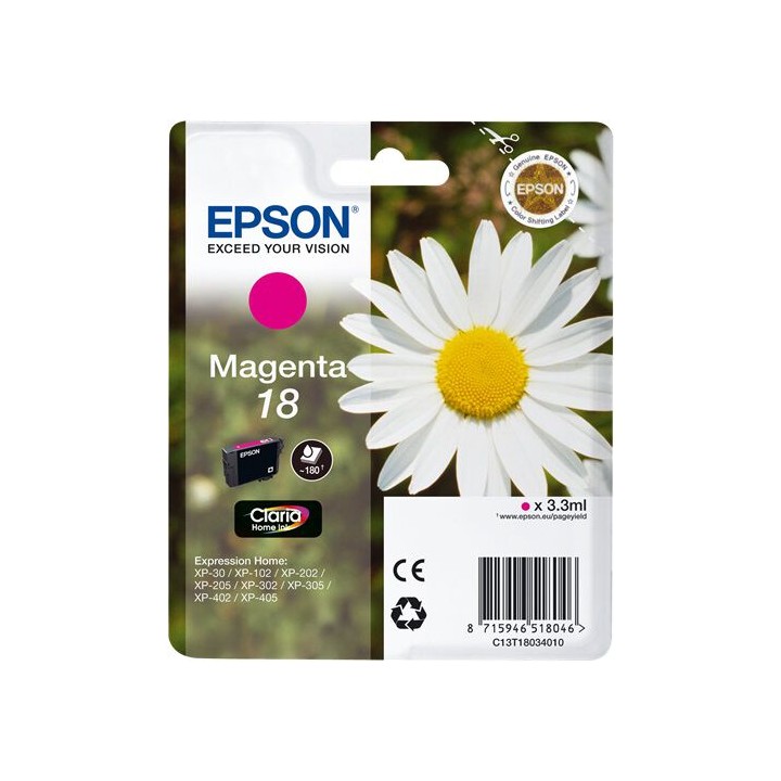 Cartuccia Ink Originale Magenta (18) 18, C13T18034010, C13T18034012 EPSON Conf.1 - Pag.180