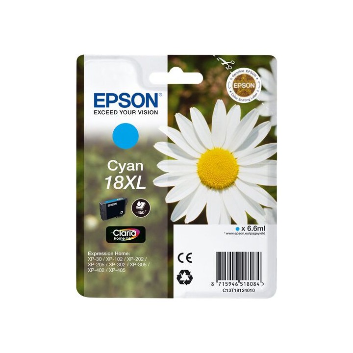 Cartuccia Originale Ciano (18XL) 18XL, C13T18124010, C13T18124012 EPSON Conf.1