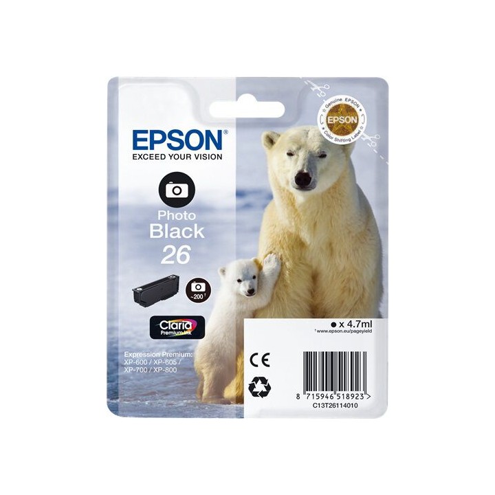 Cartuccia Originale Nero Foto (26) 26, C13T26114010, C13T26114012 EPSON Conf.1 - Pag.200