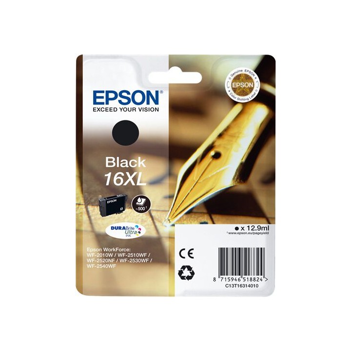 Cartuccia Originale Nero (16XL) 16XL, C13T16314010, C13T16314012 EPSON Conf.1 - Pag.500