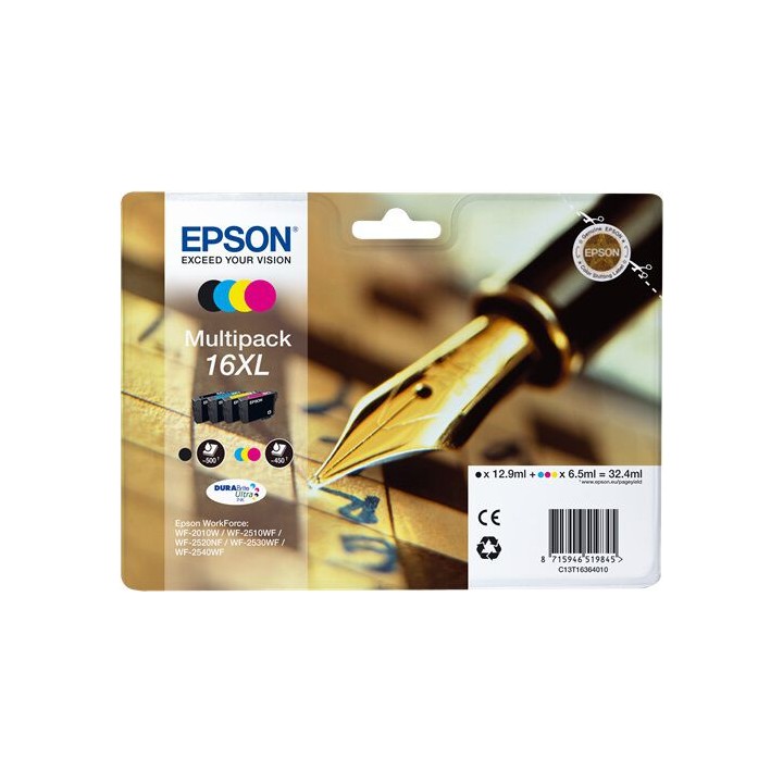 Multipack Originale B/C/M/Y (16XL) 16XL, C13T16364010, C13T16364012 EPSON Conf.1