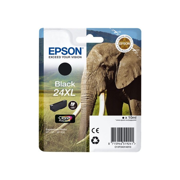 Cartuccia Originale Nero (24XL) 24XL, C13T24314010, C13T24314012 EPSON Conf.1 - Pag.500