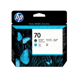 Testina Originale Nero Opaco, Ciano (70) 70, C9404A HP Conf.1