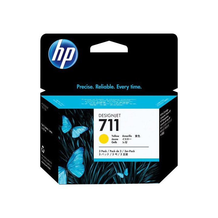Cartuccia Originale Giallo (711) 711, CZ136A HP Conf.1x3