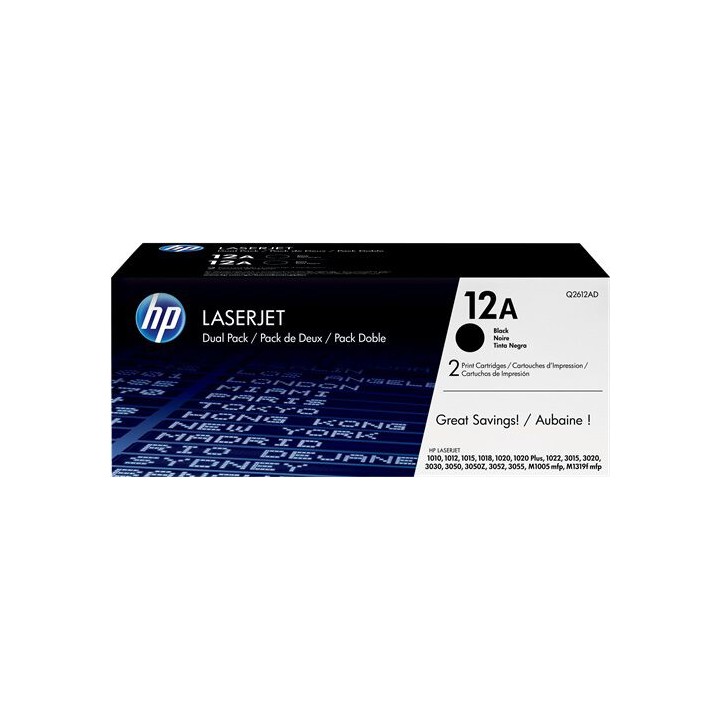 Dual Pack Originale Nero (12A) 12A, Q2612AD HP Conf.1 - Pag.2000