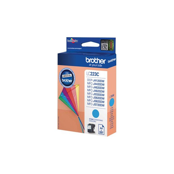Cartuccia Ink-jet Originale Ciano LC-223C BROTHER Conf.1 - Pag.550