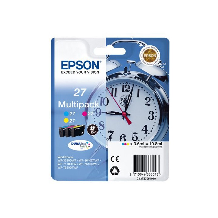 Multipack Originale C/M/Y (27) 27, C13T27054010, C13T27054012 EPSON Conf.1