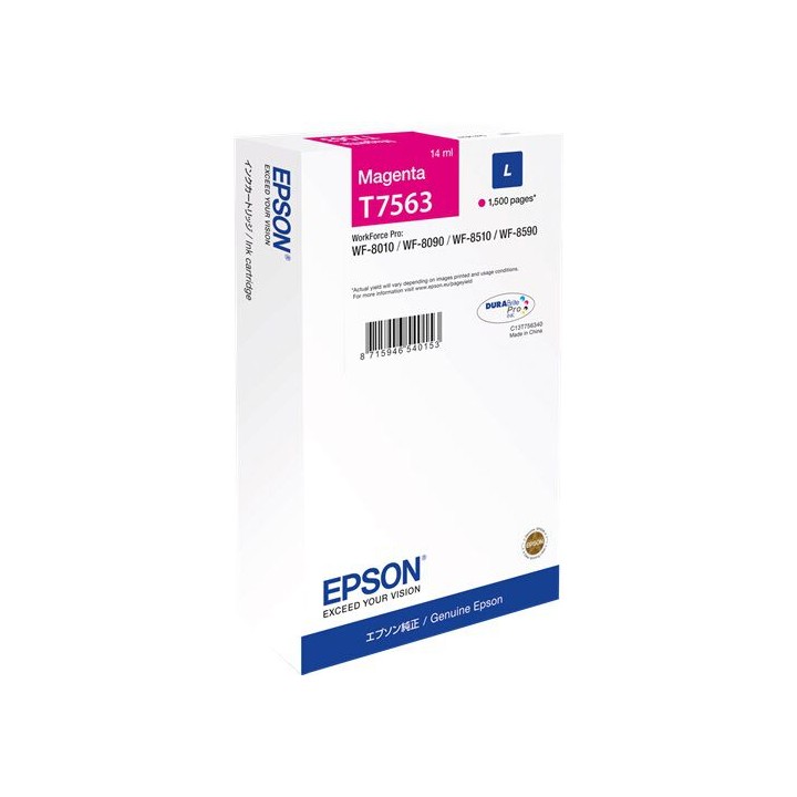 Cartuccia Originale Magenta (T7563) C13T756340, C13T75634N, T7563 EPSON Conf.1 - Pag.1500