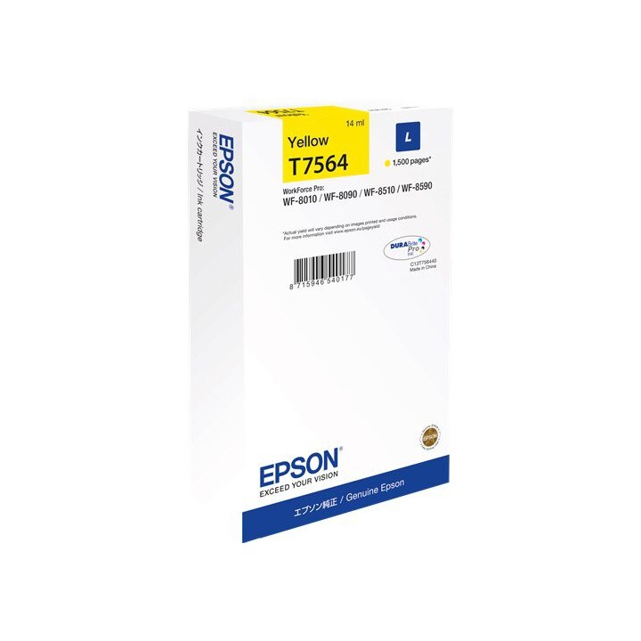 Cartuccia Originale Giallo (T7564) C13T756440, C13T75644N, T7564 EPSON Conf.1 - Pag.1500