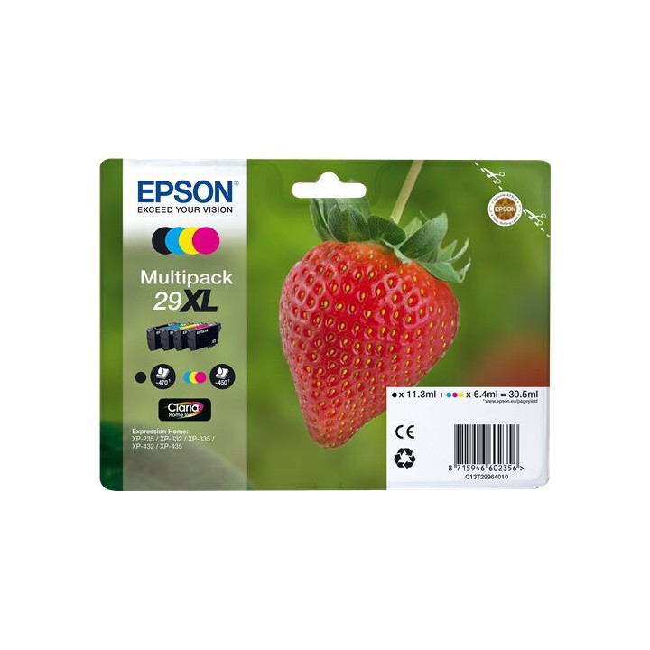 Multipack Originale B/C/M/Y (29XL) 29XL, C13T29964010, C13T29964012 EPSON Conf.1x4