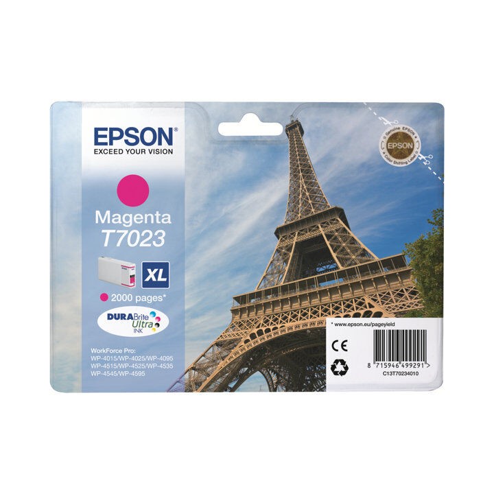 Cartuccia Ink Originale Magenta (T7023) C13T70234010, T7023 EPSON Conf.1