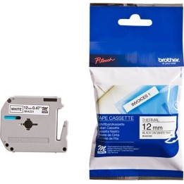 Nastro Originale (12mm) Nero/Bianco MK231BZ BROTHER Conf.1