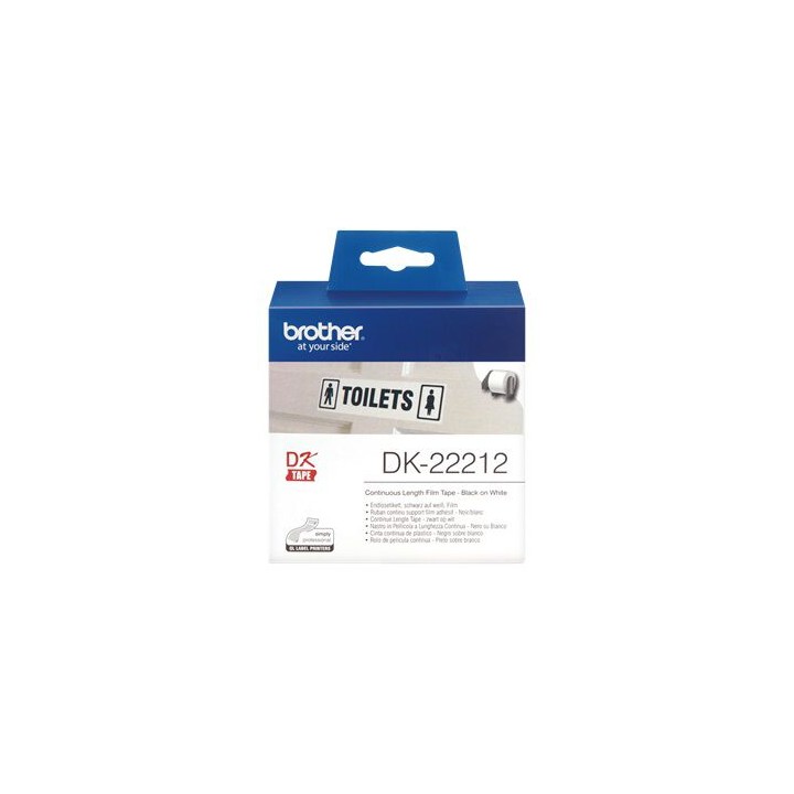 Etichette Pellicola Originale (62mm) Nero/Bianco DK-22212 BROTHER Conf.1