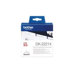 Etichette Originali (12mm x 30,48mt) Nero/Bianco DK-22214 BROTHER Conf.1