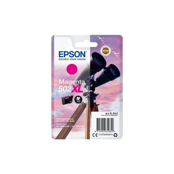 Cartuccia Originale Magenta (502XL) C13T02W34010, 502XL EPSON Conf.1 - Pag.470
