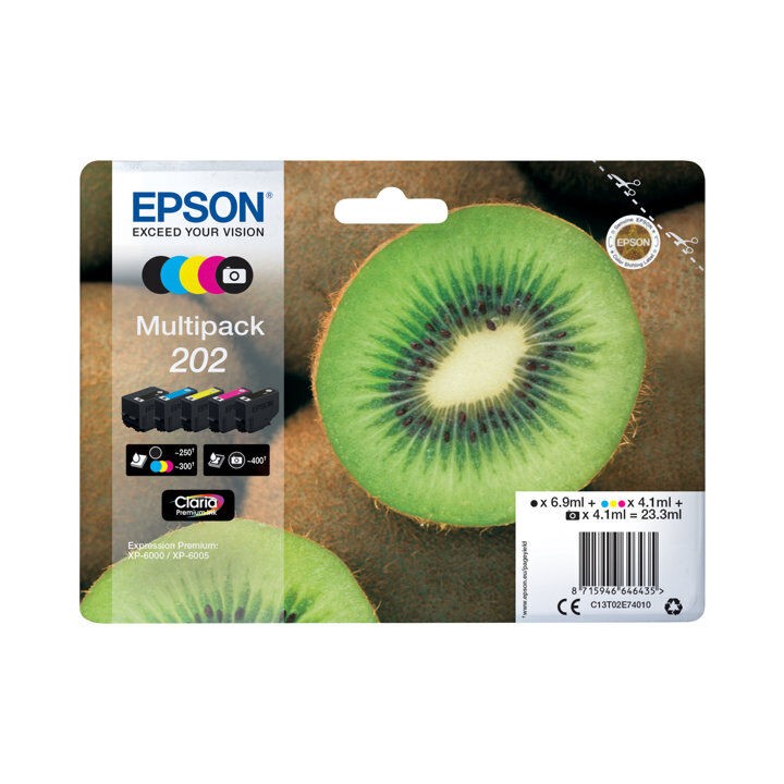 Multipack Originale (202) 202, C13T02E74010 EPSON Conf.1x5