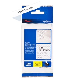 Nastro Originale (18mm x 8mt) Nero/Bianco TZeSE4 BROTHER Conf.1
