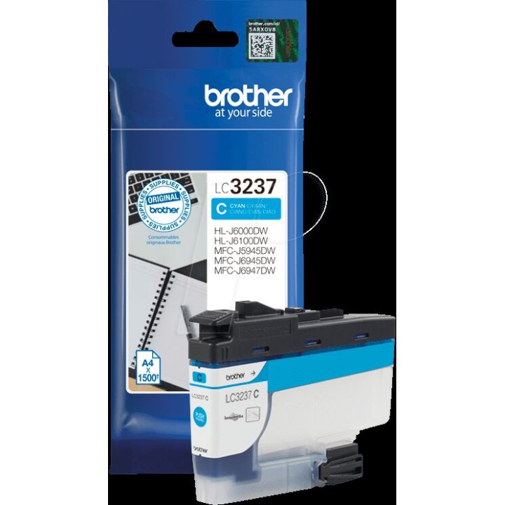 Cartuccia Ink-jet Originale Ciano LC-3237C BROTHER Conf.1 - Pag.1500
