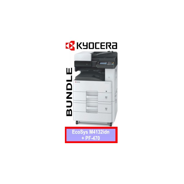 Bundle: EcoSys M4132idn (1102P13NL0) + Toner TK-6115 (starterkit) + ARDF + PF-470 (1203NP3NL0) Kyocera