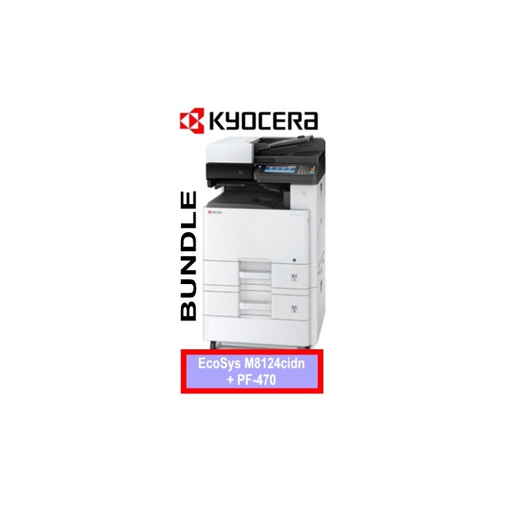 Bundle: EcoSys M8124cidn (1102P43NL0) + Toners TK-8115 (starterkit) + ARDF + PF-470 (1203NP3NL0) Kyocera
