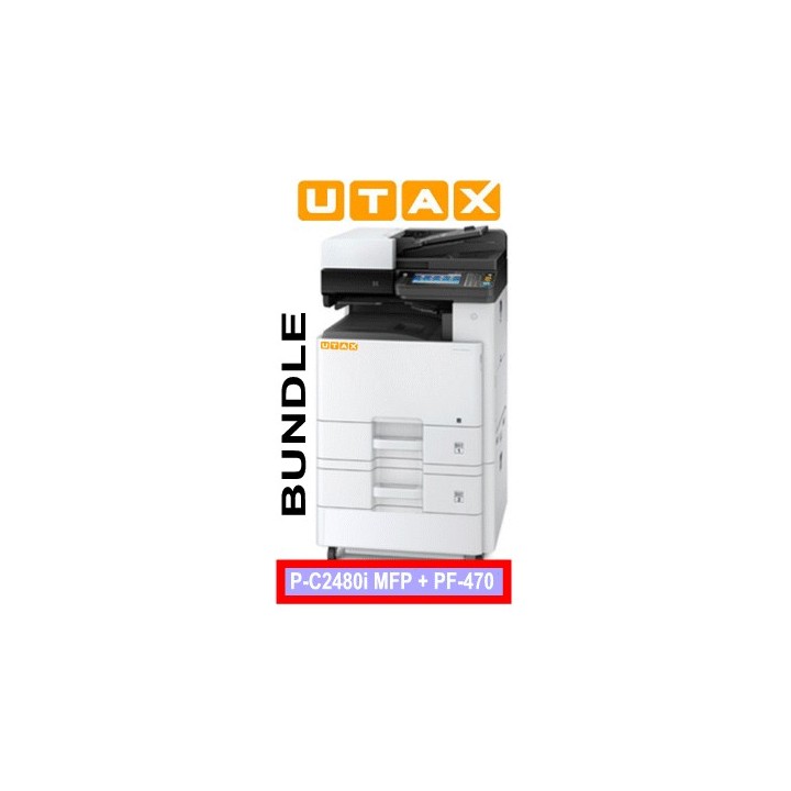 Bundle: P-C2480i MFP + ARDF + Starter Toner + PF-470 UTAX