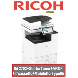 Bundle: IM2702 (418146)+StarterToner+II°cassetto(PB2030)+ ARDF+Mobiletto basso Type65 Ricoh