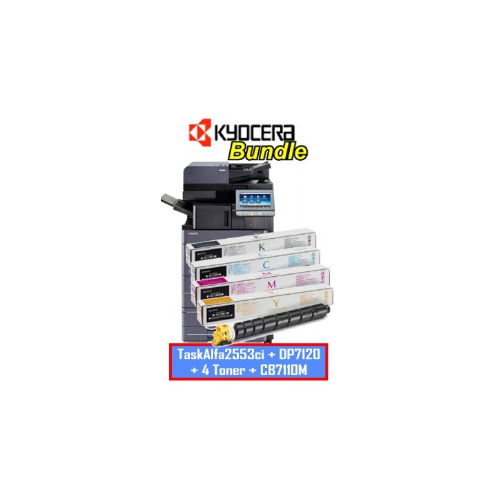 Bundle: TaskAlfa2553ci (1102VH3NL0) + TK-8345BK,C,M,Y Orig. + DP-7120 50ff(1203RJ5NL0) + CB-7110M (FK-142 / 870LD00116) Kyocera
