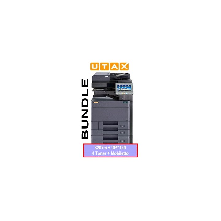 Bundle: 3207ci (U3207CI) + CK-8512K,C,M,Y Orig. + DP-7120 50ff(1203RJ5NL0) + CB-7110M (FK-142 / 870LD00116) Utax