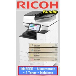 Bundle: IMc2010 (418281) + Toners Originali + ARDF + Mobiletto Ricoh