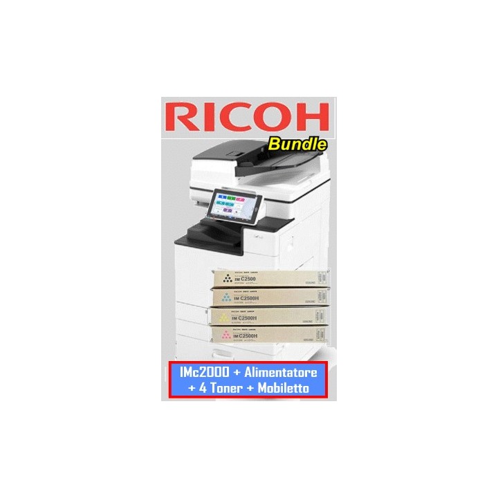 Bundle: IMc2010 (418281) + Toners Originali + ARDF + Mobiletto Ricoh