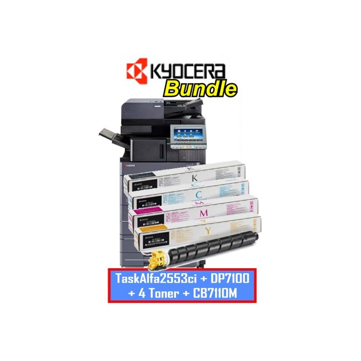 Bundle: TaskAlfa2553ci (1102VH3NL0) + TK-8345BK,C,M,Y Orig. + DP-7100 140ff(1203R75NL0) + CB-7110M (KT2552/870LD00116) Kyocera