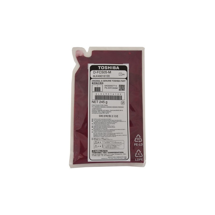 Developer Originale Magenta (D-FC505-M) 6LK49016100, D-FC505-M TOSHIBA Conf.1 - Pag.150000