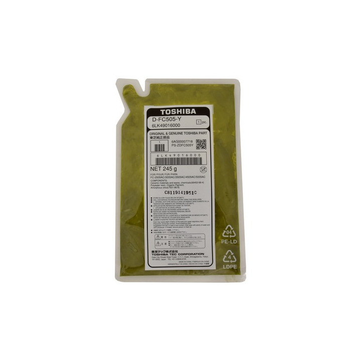 Developer Originale Giallo (D-FC505-Y) 6LK49016000, D-FC505-Y TOSHIBA Conf.1 - Pag.150000