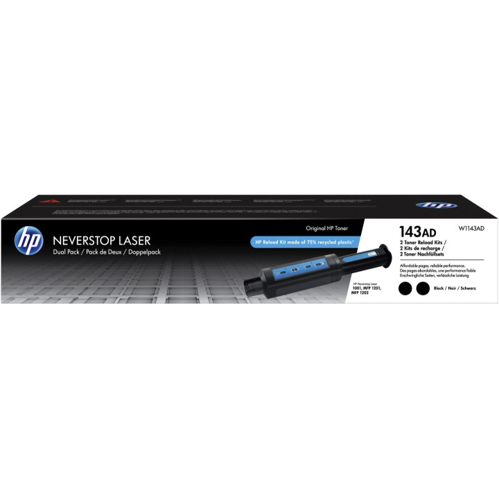 Dual Pack Ricarica Toner Originale Nero (143AD) 143A, W1143AD HP Conf.1 - Pag.2500