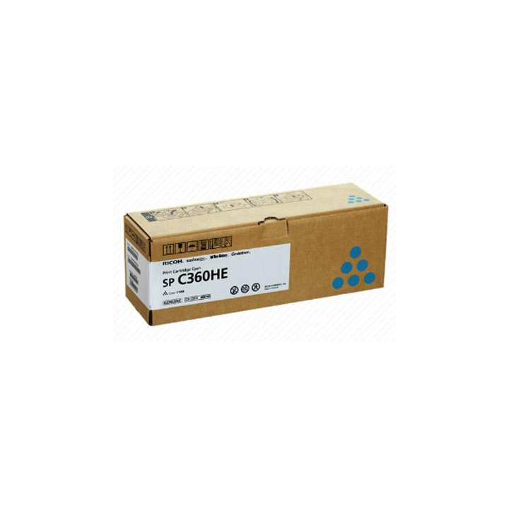 Toner Originale Ciano 408185, SPC360HE RICOH Conf.1 - Pag.5000