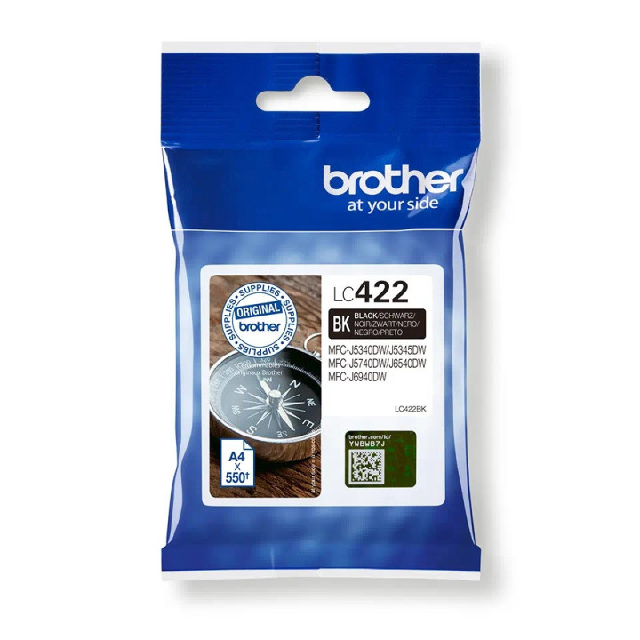 Cartuccia Ink-jet Originale Nero LC-422BK BROTHER Conf.1 - Pag.550