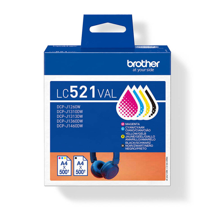 Kit Originali B/C/M/Y LC-521VAL BROTHER Conf.1x4 - Pag.500