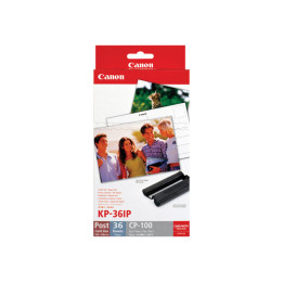 Kit Cartucce C/M/Y + Carta Foto (36 fogli 100x148mm) Originale 7737A001, KP-36IP CANON Conf.1