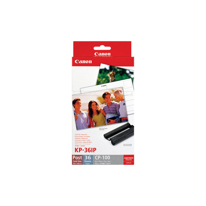 Kit Cartucce C/M/Y + Carta Foto (36 fogli 100x148mm) Originale 7737A001, KP-36IP CANON Conf.1