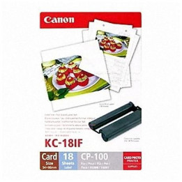 Kit Cartucce C/M/Y + Etichette (18 fogli 54x86mm) Originale 7741A001, KC-18IF CANON Conf.1
